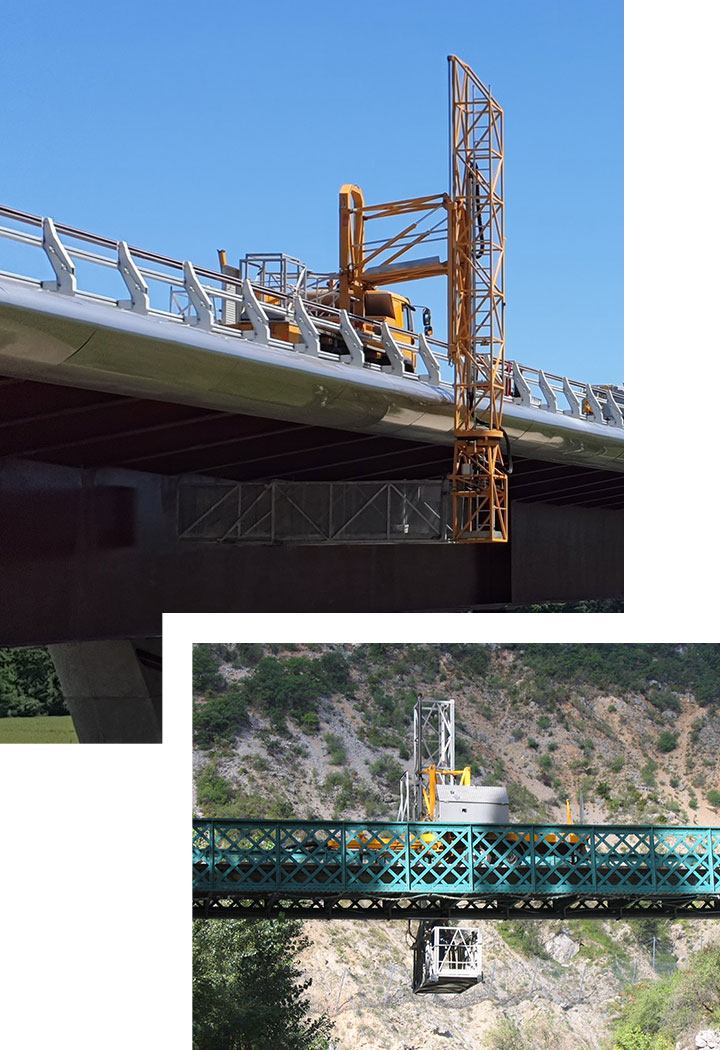 Location de passerelles négatives sous pont